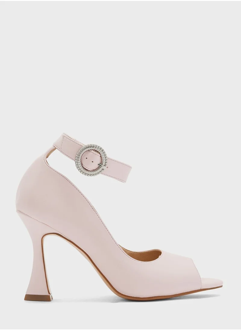 Ella Limited Edition Ankle Strap Peep Toe Pump