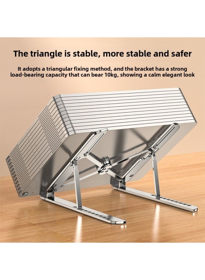 Laptop Stand Desktop Plus Elevated Foldable Portable Support Aluminum Alloy Flat Portable Office Special-Color:Business Silver  Comes With Storage Bag  - Image 4