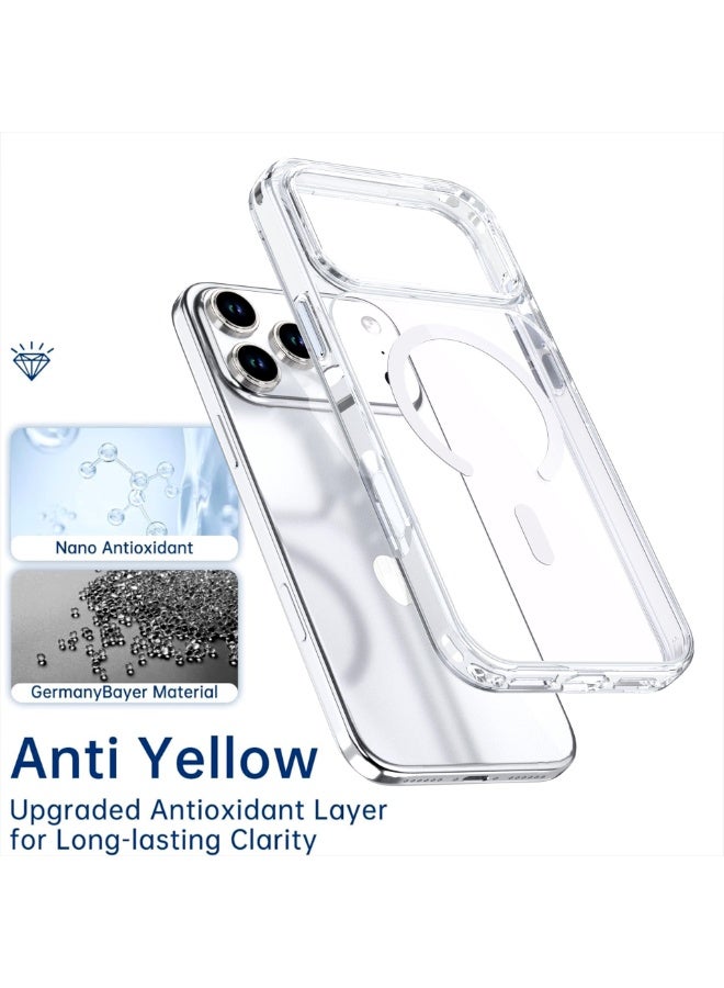 ICARLUS For iPhone 17 Pro Max Case Compatible with MagSafe Anti Drop Hybrid Phone Back Cover - Transparent - Image 5