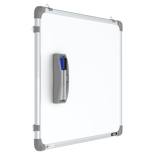 Pragati Systems® Genius Regular Steel (Magnetic) Whiteboard for Kids, Home & Students with Lightweight Aluminium Frame | Magnet-Friendly Dry Erase Marker Board | Small Size 1.5x2 Feet (Pack of 1) - Image 1