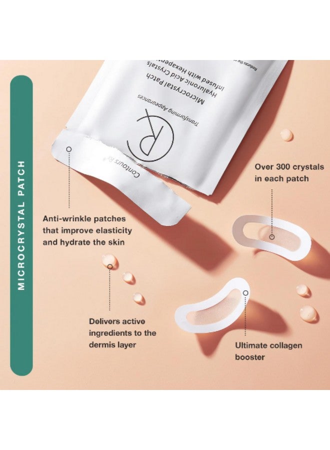 Contours RX Microcrystal Wrinkle Patches Antiaging Wrinkle Filler & Overnight Collagen Boost Treatment Noninvasive Crystal Hyaluronic Acid & Hexapeptides Infused Facial Patches (4 Sets) - Image 2