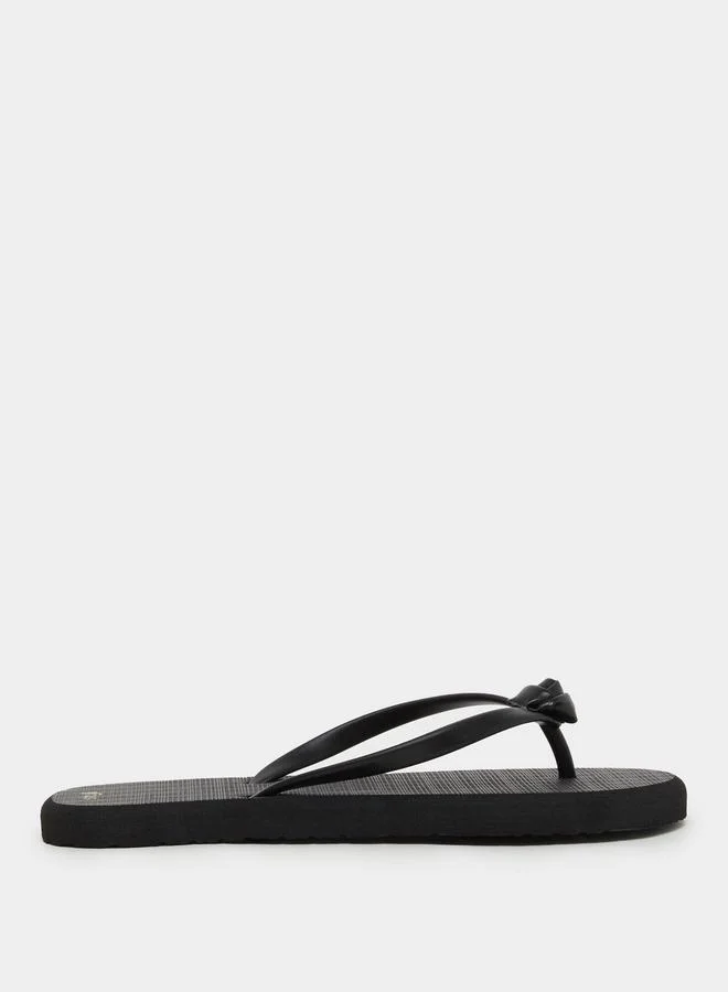 ستايلي Styli Satin Flower Corsage Flip Flop