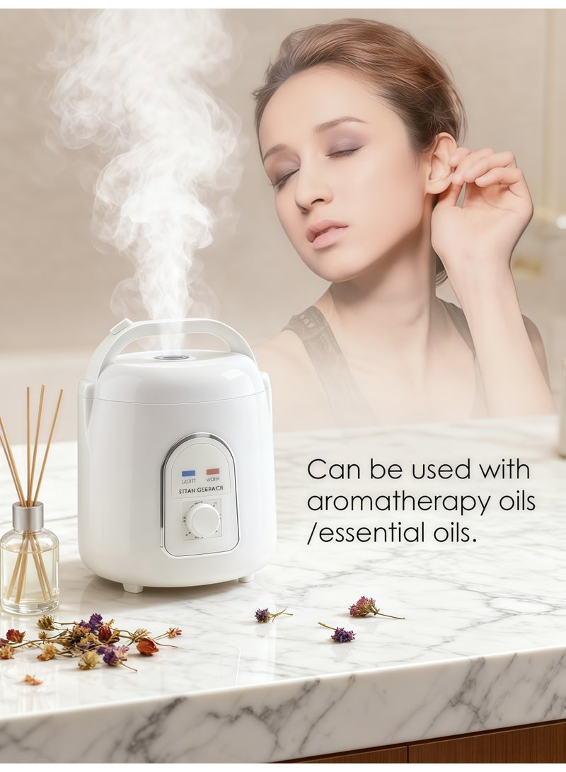 شو وو جهاز بخار ساونا محمول بسعة 1.5 لتر، مولد بخار محدث مع مؤقت، ملحقات ساونا السبا المنزلية، قابس 220 فولت، دش سبا منزلي، استرخاء الجسم، تجميل الوجه - Image 4