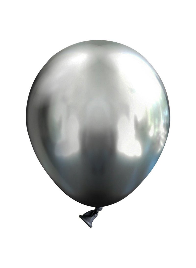 Mini Chrome Latex Balloons Gray 13cm 100-Pack
