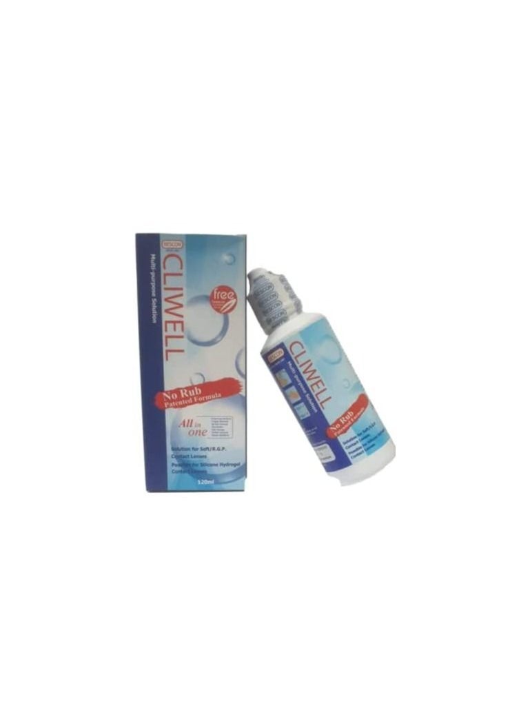 cliwell solution for soft contact gel With lens washer - 120 ml