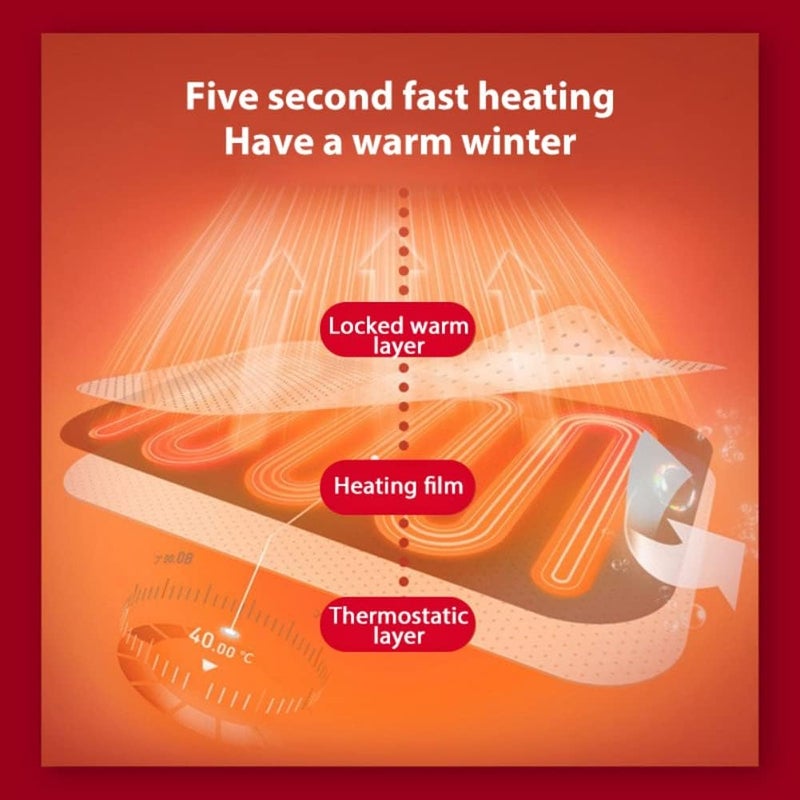 ويوبلز وشاح تدفئة بثلاثة مستويات حرارة، وشاح تدفئة قابل لإعادة الشحن، وبطارية شحن متنقلة، وشاح شتوي دافئ للرجال والنساء، مناسب للتخييم والمشي لمسافات طويلة والتزلج وعيد الميلاد - Image 3