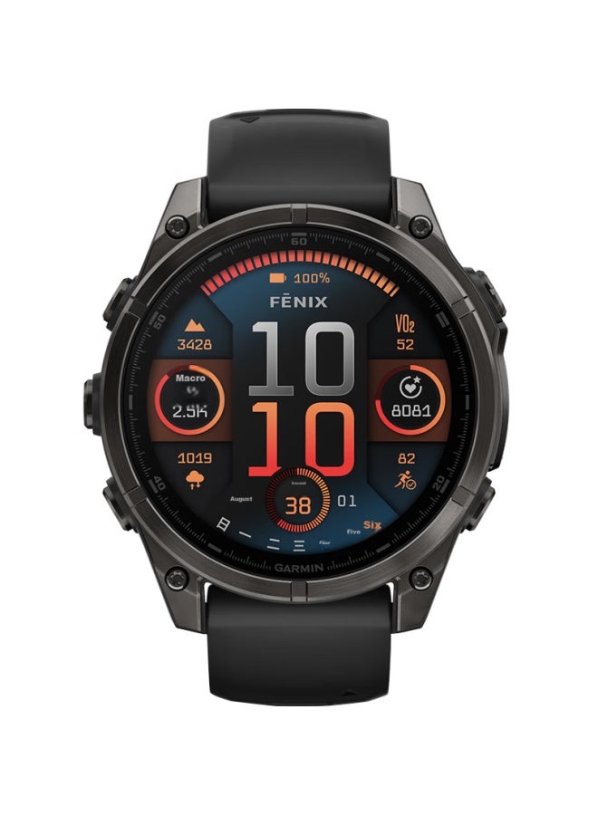 Garmin Fenix 8 Flagship Black - 47mm, Outdoor Sports Watch With Blood Oxygen, Heart Rate, Running, Cycling, Diving, And Skiing Functions - Image 4