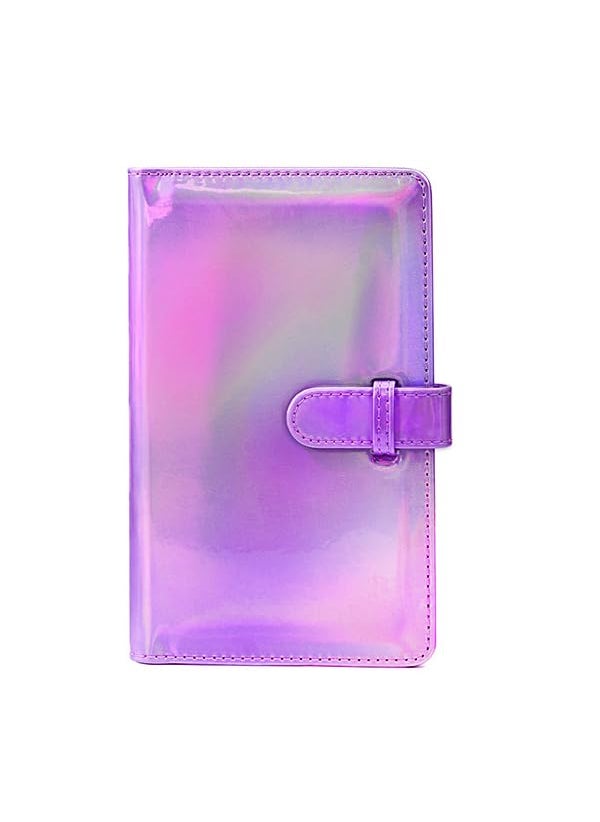 ZIKKON ZIKKON 2x3 inch Mini Photo Album 96 Photo Pocket Storage Album for Fujifilm Instax mini film used in Mini 12119 9099Liplay Evo Mini 3 Photo CardsTickets Business Cardsiridescent purple  - Image 1