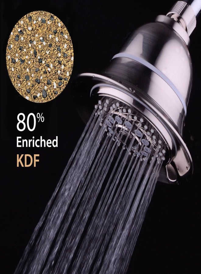 Hotel Spa 1152 AquaCare Head 5 Inch Face 6 Setting Showerhead with 3 Stage Shower Filter Cartridge Inside. (Brushed Nickel Finish) - Image 2