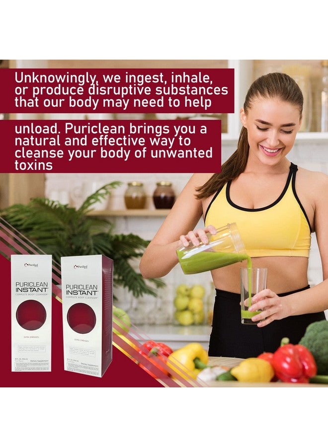 Wellgenix Puriclean Instant Complete Body Cleanser, 32 Fl Oz Fruit Punch, Premium Extra Strength Herbal Cleanse Detox Drink (2 Pack) - Image 4