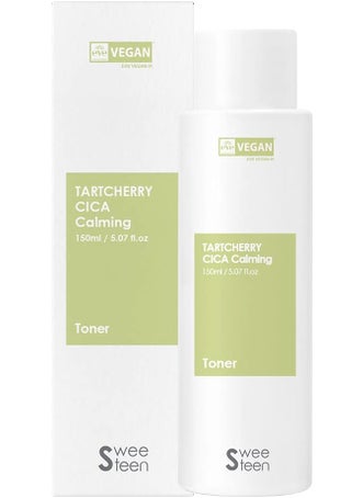 SWEETEEN Tart Cherry CICA Calming Toner Korean Skincare Vegan Beauty Eve Vegan Certified EcoFriendly Vegan Facial Toner MultiActive Toner Soothing  Peeling Toner 507 FlOz