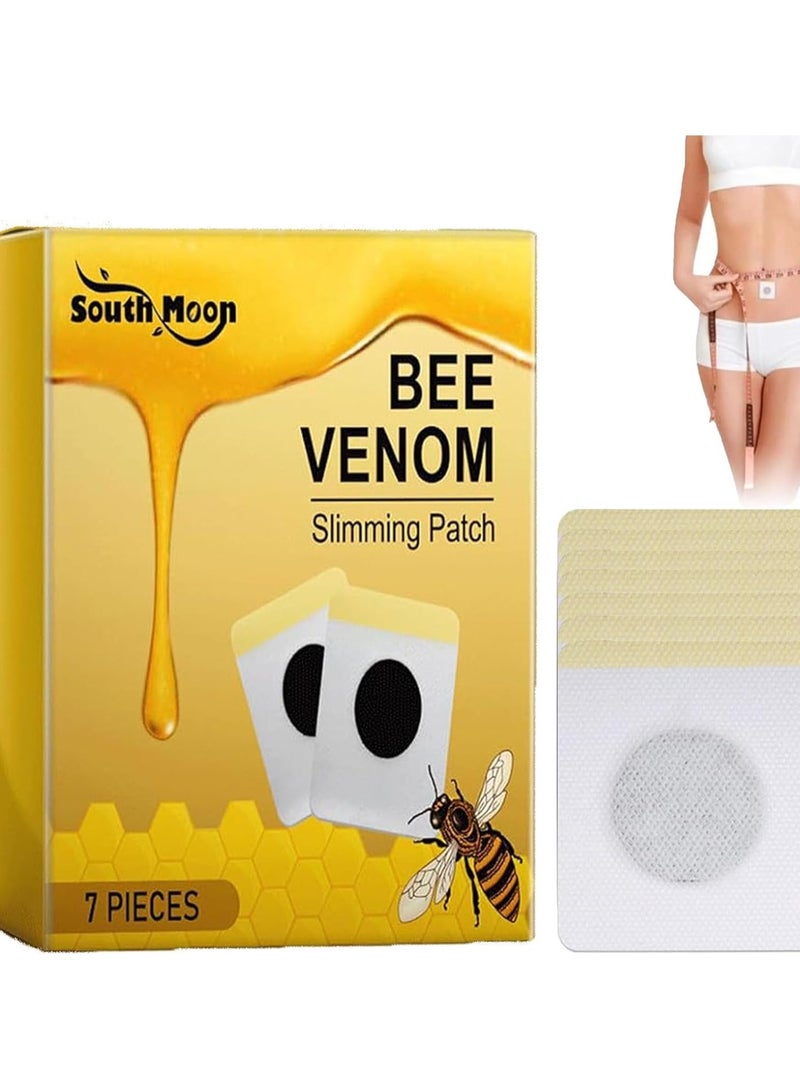 SOUTH MOON لصقات سم النحل للتنحيف 7 قطع، لصقات تصريف اللمف والتنحيف بسم النحل، لصقة للتنحيف، - Image 1