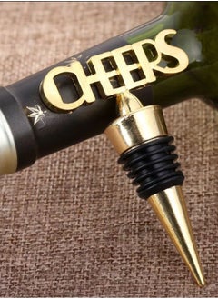 BLUE CORAL Wine Stopper CHEERS Shaped Birthday Party Wedding Anniversary Wine Fresh-keeping Stopper Ideal Gift Bar Accessories Kitchen Tools (CHEERS)  - Image 1