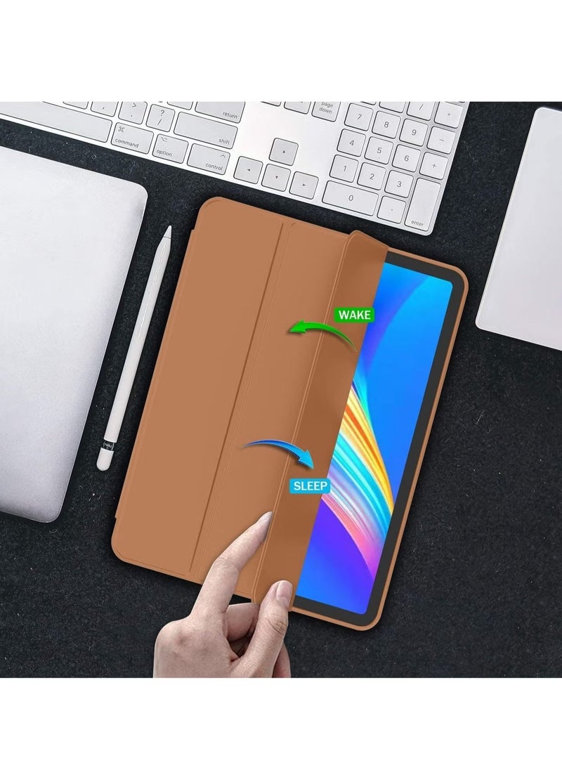 JAJEEK "iPad Pro 12.9 Case (2022/2021, 6th/5th Gen) with Pencil Holder – Supports 2nd Gen Pencil Charging, Trifold Stand, Auto Wake/Sleep, Soft TPU Back, Brown" - Image 5
