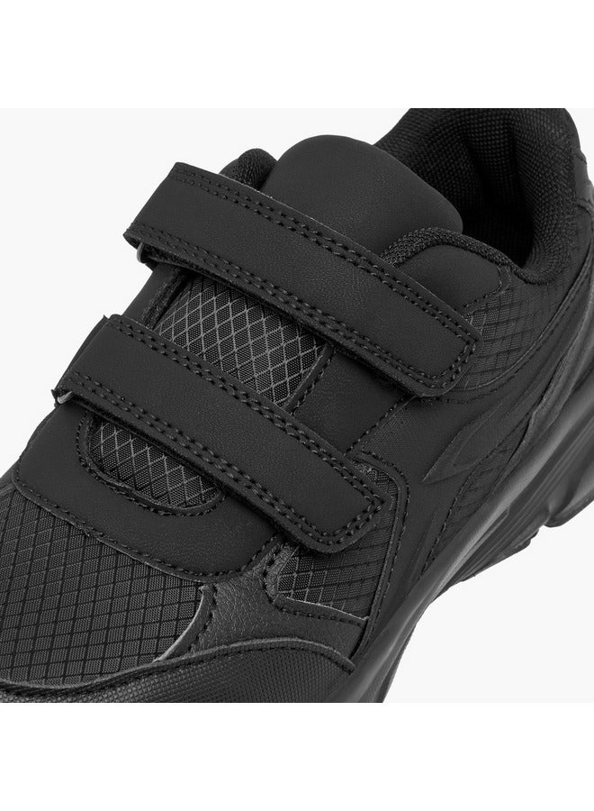Dash Unisex Panelled School Shoes with Hook and Loop Closure - Image 4