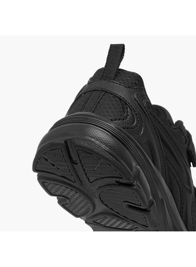 Dash Unisex Panelled School Shoes with Hook and Loop Closure - Image 5