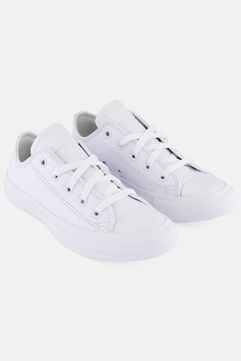 CONVERSE أحذية تشاك تايلور للأولاد، بيضاء، مزودة بأربطة - Image 1