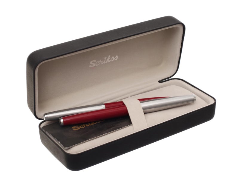 Scrikss Metropolis 78 Set of Ballpoint pen + Fountain Pen With Box Burgundy model 55769 - Image 1