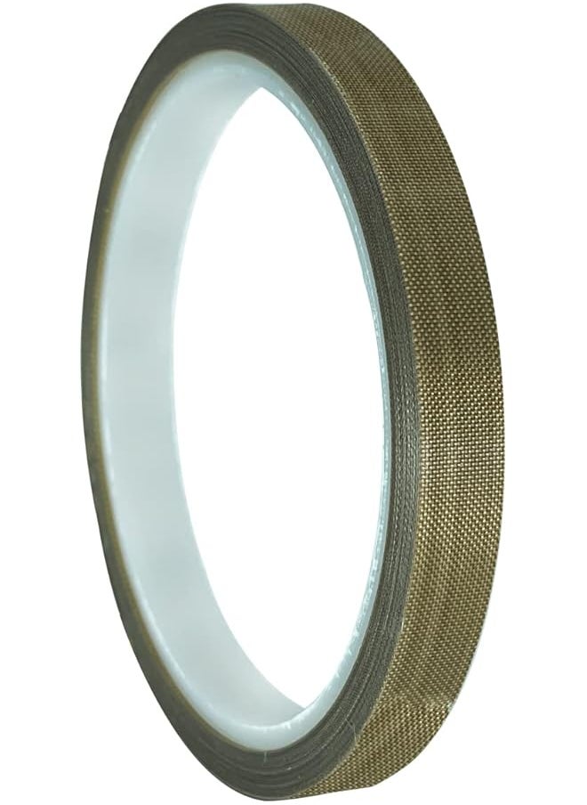 PROMASS - promass 10mmX10m PTFE Fabric Tape Coated Fiberglass Teflon Tape,Welding Sealing Tape,Adhesive Teflon Tape for Vacuum, Hand and Impulse Sealers Fits FoodSaver, Seal A Meal, Weston, Cabella - Image 1