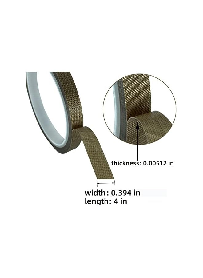 PROMASS - promass 10mmX10m PTFE Fabric Tape Coated Fiberglass Teflon Tape,Welding Sealing Tape,Adhesive Teflon Tape for Vacuum, Hand and Impulse Sealers Fits FoodSaver, Seal A Meal, Weston, Cabella - Image 1