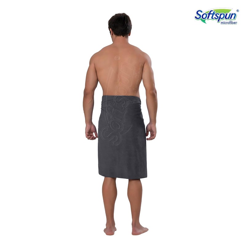 SOFTSPUN منشفة رياضية و جيم من الألياف الدقيقة للرجال والنساء 1 قطعة رمادي 340 جرام لكل متر مربع 60X120 سم تجفيف سريع فائقة الامتصاص خفيفة الوزن و مدمجة للغاية لمنشفة العرق للتمارين الرياضية والتخييم والمشي والسفر. - Image 5