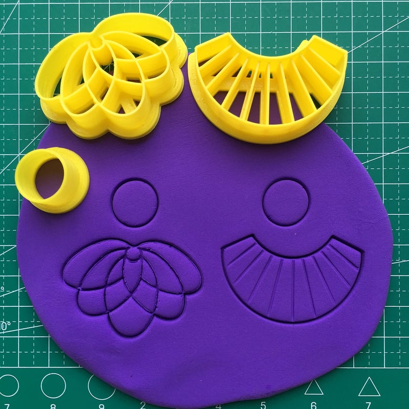 CHENRUI CHENRUI Set of 3 Lotus Shaped Cutters  Polymer Clay Cutters for Jewelry Making  - Image 5
