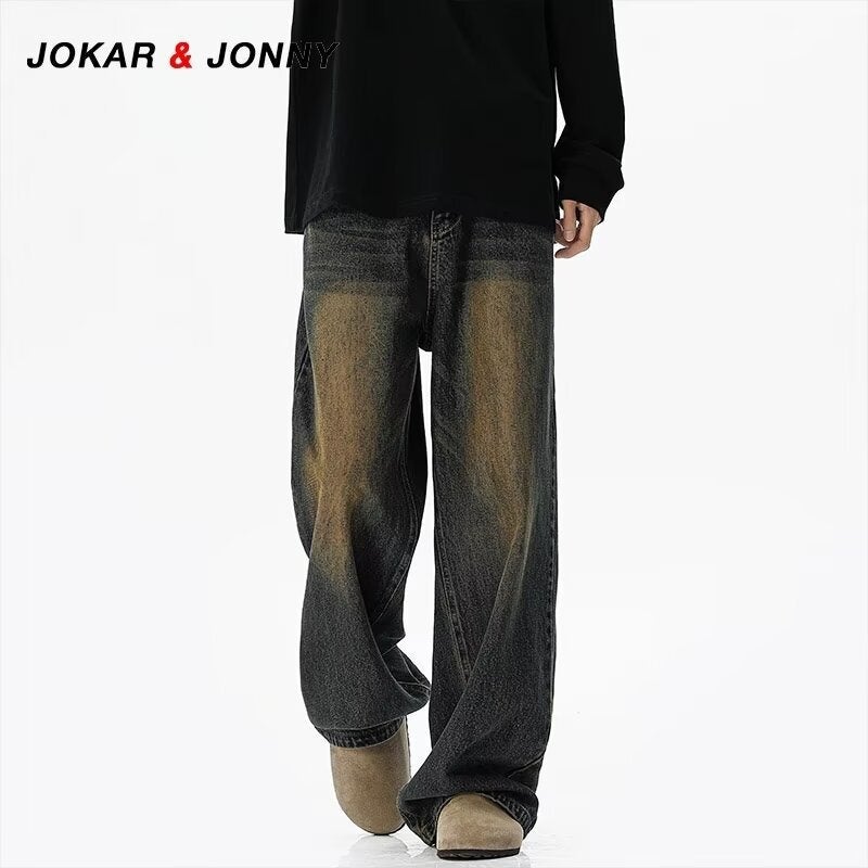 Unisex Classic Denim Jeans Loose Fit Daily Outdoor Wear - Image 1