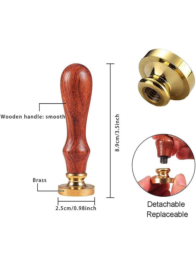 إيروريكس مجموعة ختم شمعية إبداعية عتيقة مطلية بالورنيش، صندوق هدايا، مجموعات ختم شمعية مع حبات شمعية، 6 رؤوس ختم، مقبض خشبي، ملعقة تدفئة ختم شمعية، شموع، مظاريف عتيقة، رسائل، هدايا بريدية - Image 2