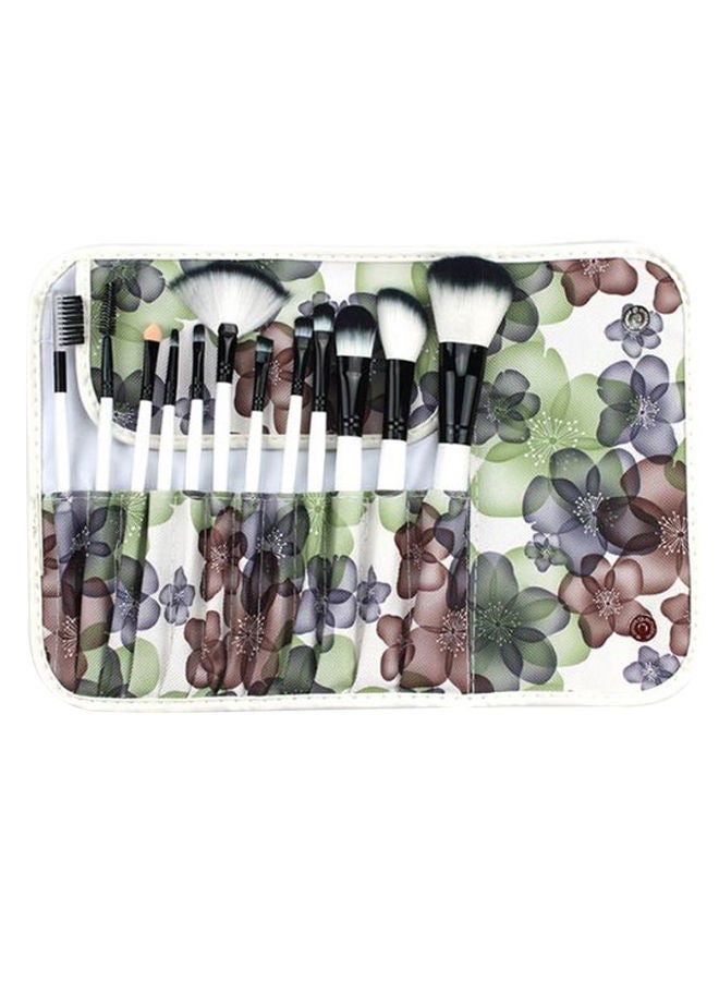 نيبمينينت طقم فراشي مكياج مكون من 12 قطعة مع حقيبة متعدد الألوان - Image 1