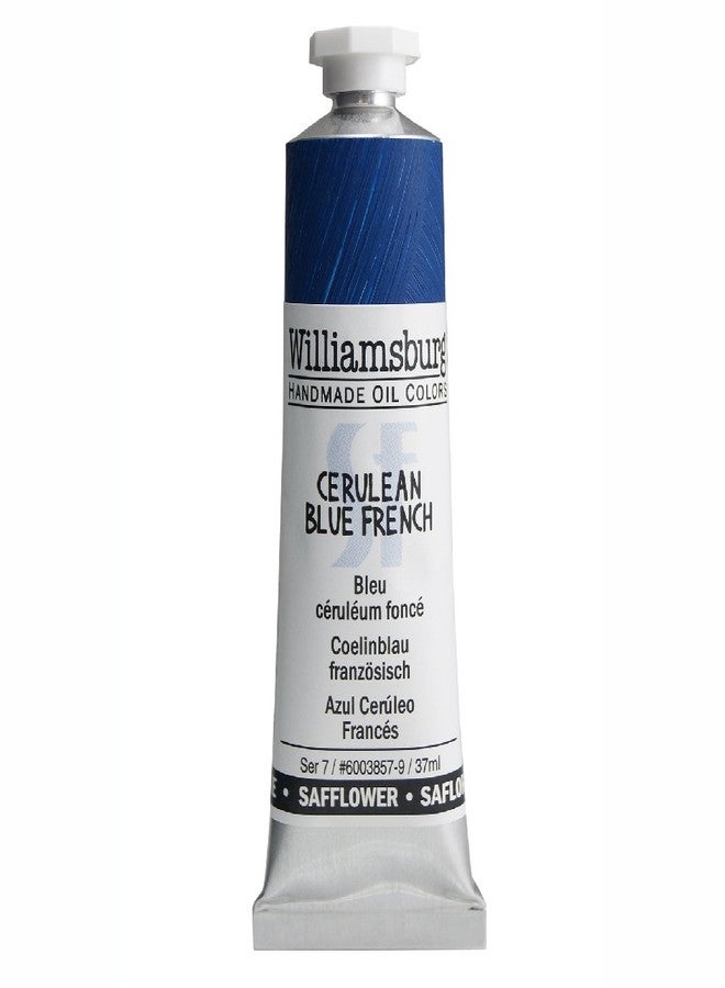 Williamsburg Oil Paints, Safflower Oil Based Color for Less Yellowing, Cerulean Blue French, 37 ml Tube