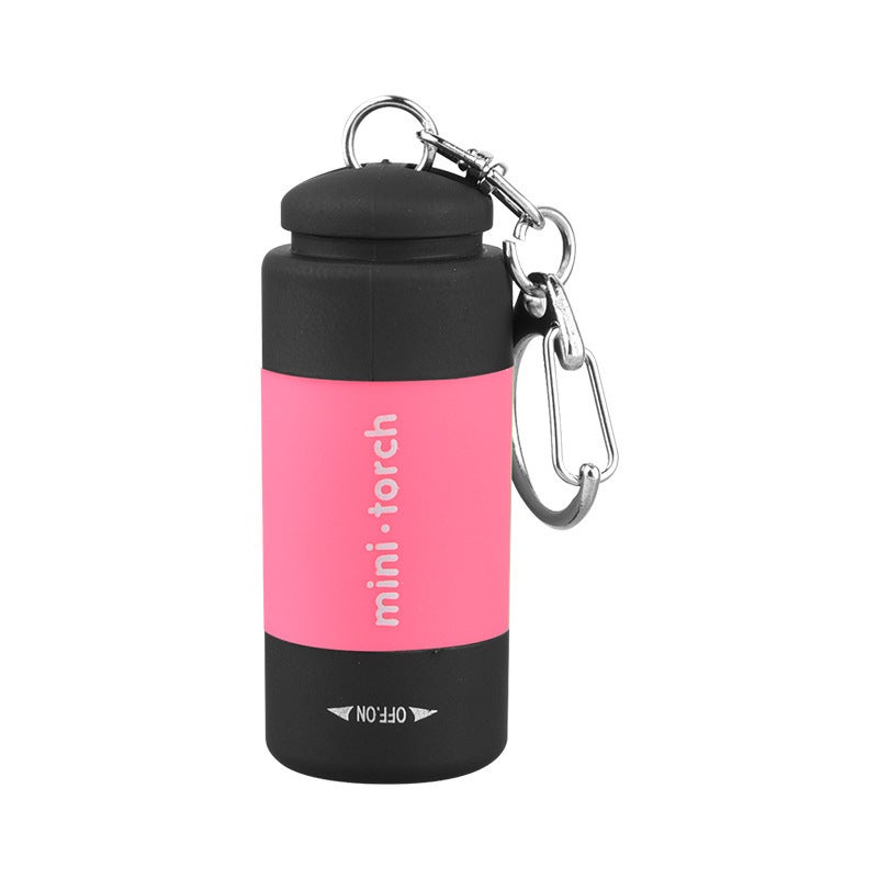 Rechargeable Mini Flashlight Keychain High Intensity Pink - Image 1
