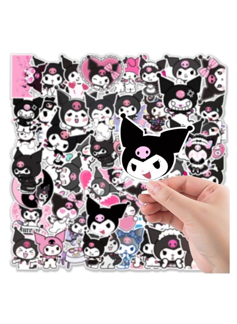 100 Pcs Cute Cartoon Kuromi Graffiti Decoration Stickers - Image 3