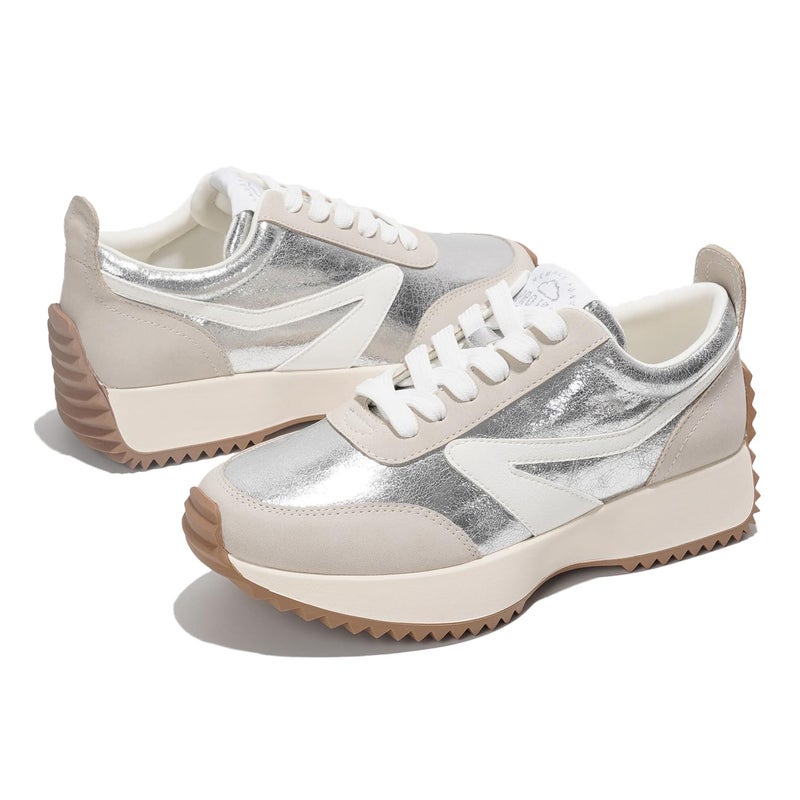 Project Cloud Womens Sneakers - Memory Foam Insole and Lightweight Spring Shoes - Non-Slip Lace Up Trendy Shoes - Fashion Sneakers for Women 2026 (Balinda, SILV, 6.5) - Image 3