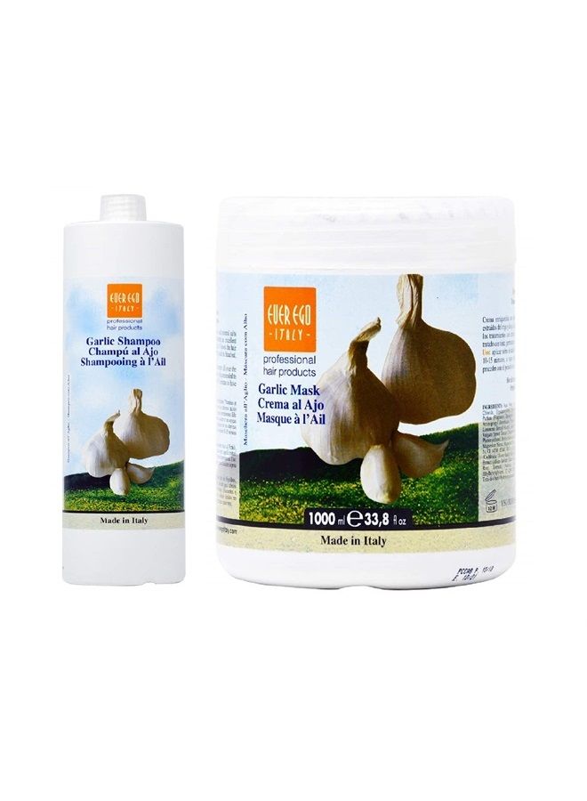 EVER EGO Garlic Shampoo + Mask 1000ml / 33.8oz - Image 2