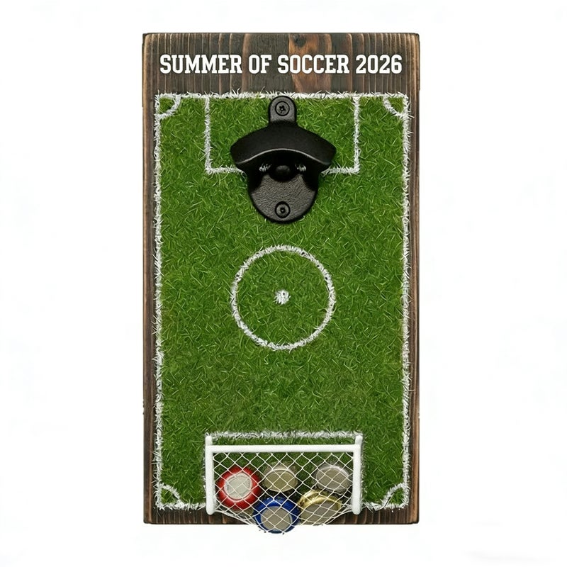 XM Soccer Field Bottle Opener Wall Decor - World Cup Football Beer Opener - Image 1