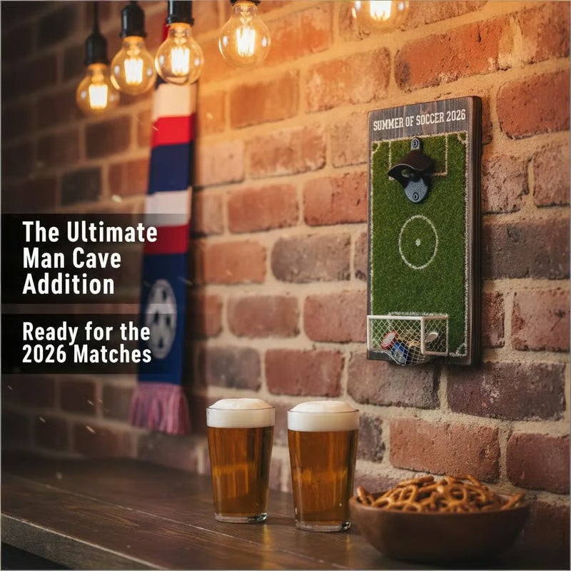 XM Soccer Field Bottle Opener Wall Decor - World Cup Football Beer Opener - Image 2