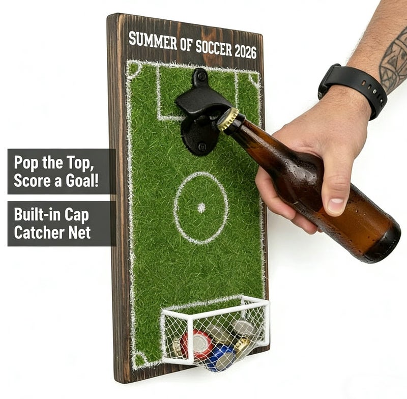 XM Soccer Field Bottle Opener Wall Decor - World Cup Football Beer Opener - Image 4