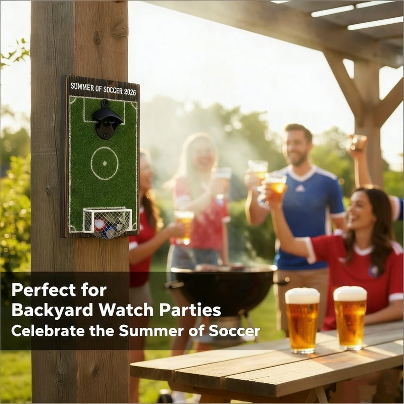 XM Soccer Field Bottle Opener Wall Decor - World Cup Football Beer Opener - Image 5