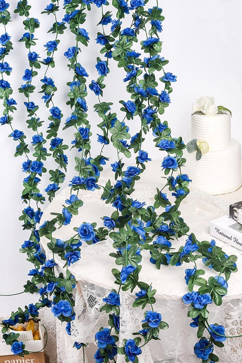 WEISPARK Fake Flowers - 10pcs 8.2 FT Artificial Rose Vine Flower Plants Hanging Rose Ivy for Home Hotel Office Wedding Party Garden Craft Art Décor - Image 5