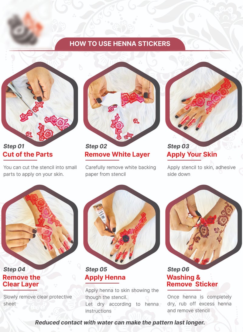 ملصق تصميم الحناء ماجارات للبالغين - MJ 234 - Image 4