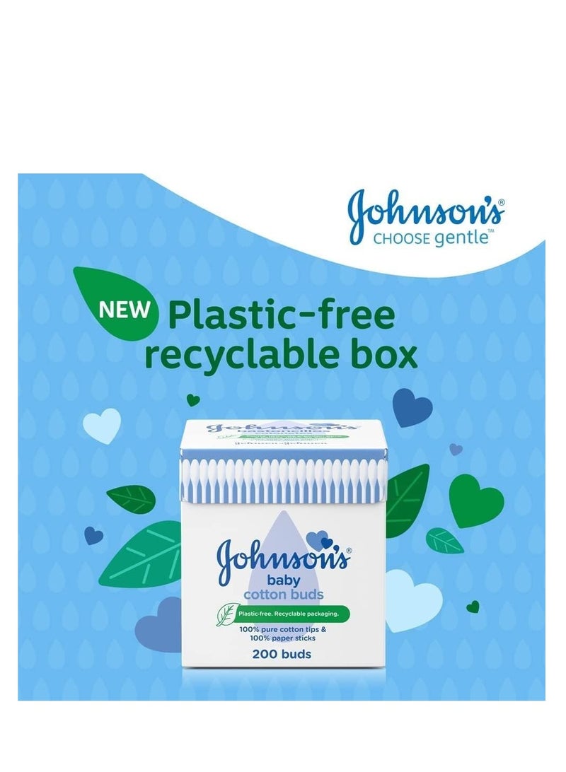Johnson's 200-Piece Pack Of 2 Baby Cotton Buds - Image 3