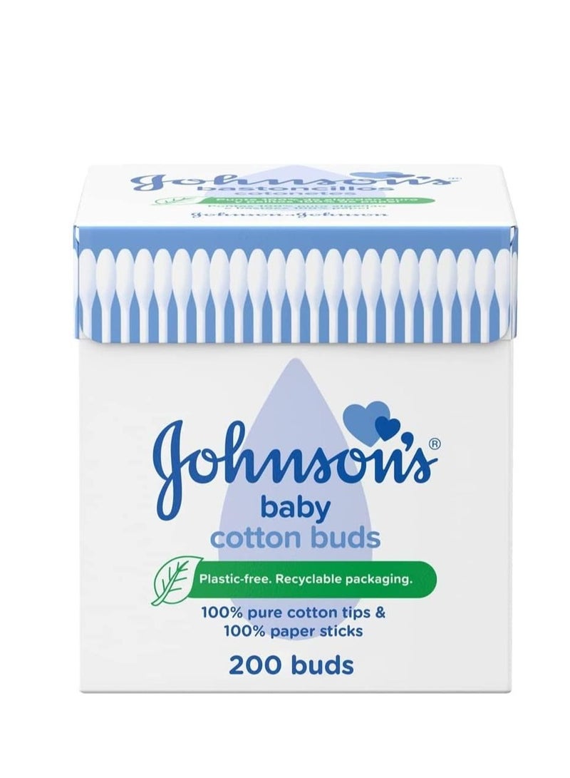 Johnson's 200-Piece Pack Of 2 Baby Cotton Buds - Image 2