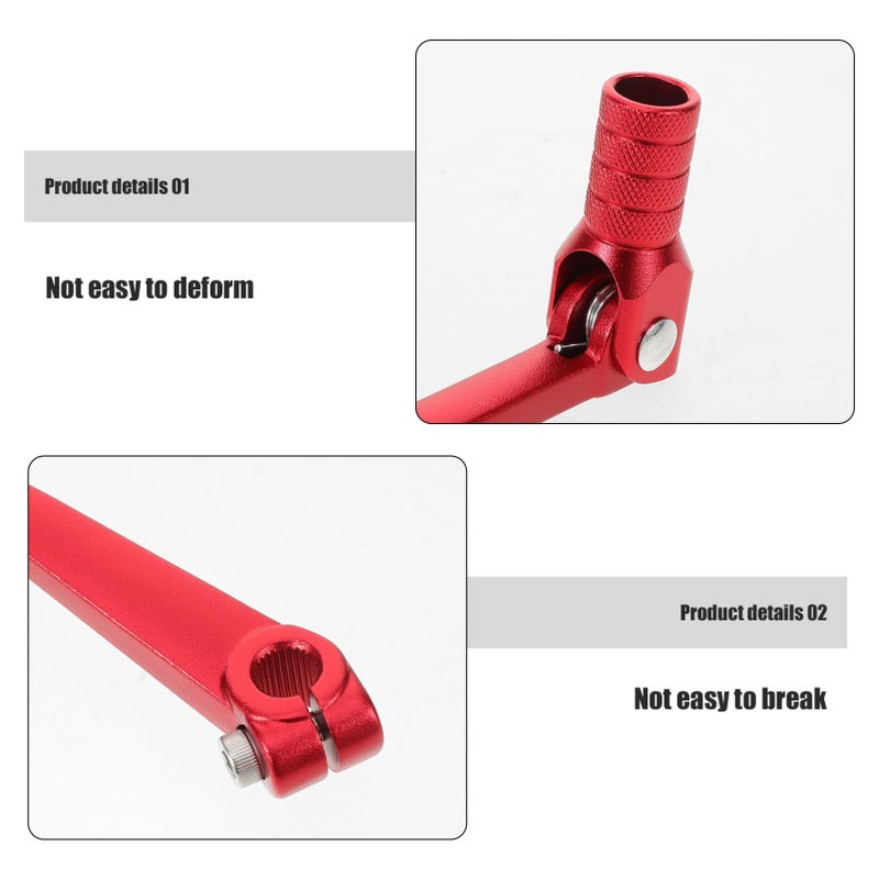 Red Aluminum Motorcycle Gear Shift Lever Easy Installation for Off Road Trail Riding - Image 5
