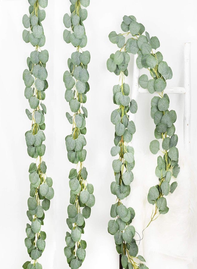 DearHouse 3PCS Eucalyptus Garlands Artificial Greenery Garland Faux Silk Eucalyptus Vines Wedding Backdrop Wall Decor Flower Arrangement - Image 1