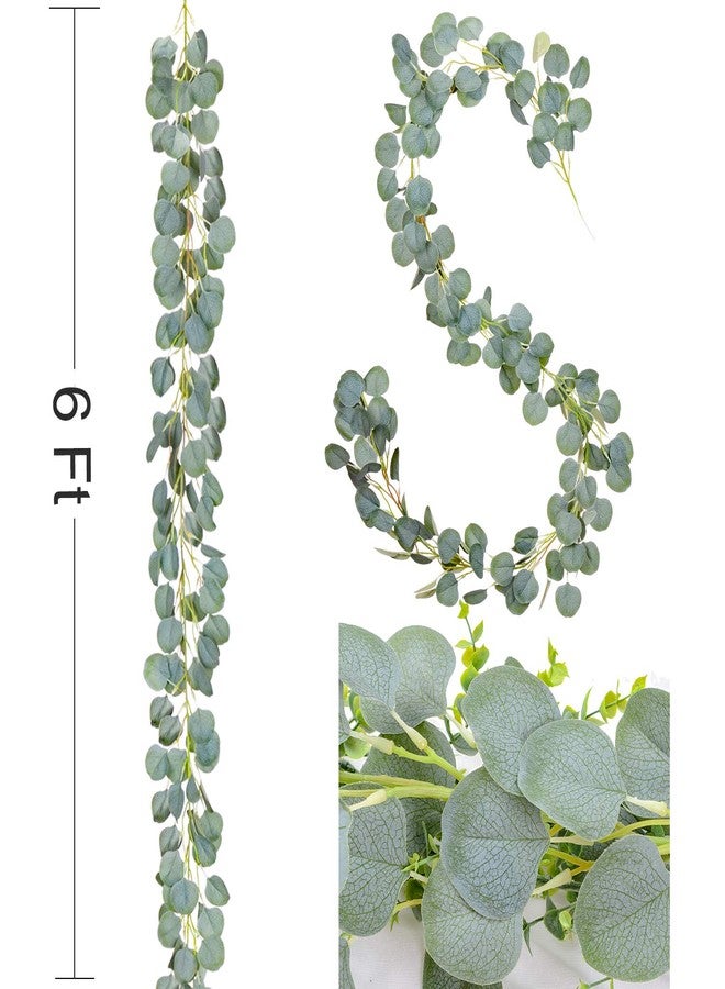 DearHouse 3PCS Eucalyptus Garlands Artificial Greenery Garland Faux Silk Eucalyptus Vines Wedding Backdrop Wall Decor Flower Arrangement - Image 5