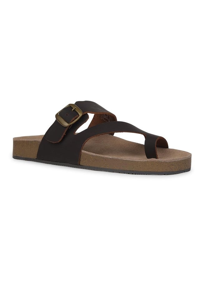 Bata Bio Toering Men's Dark Brown Sandals - 9 UK (8734007) - Image 1
