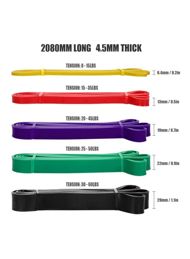 NIBEMINENT 5-Piece Resistance Loop Band Set 208cm  - Image 3