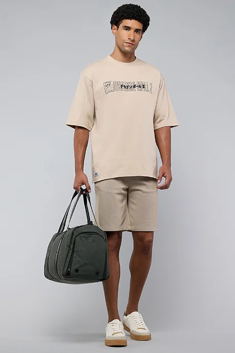 R&B Printed T-Shirt with Crew Neck and Short Sleeves