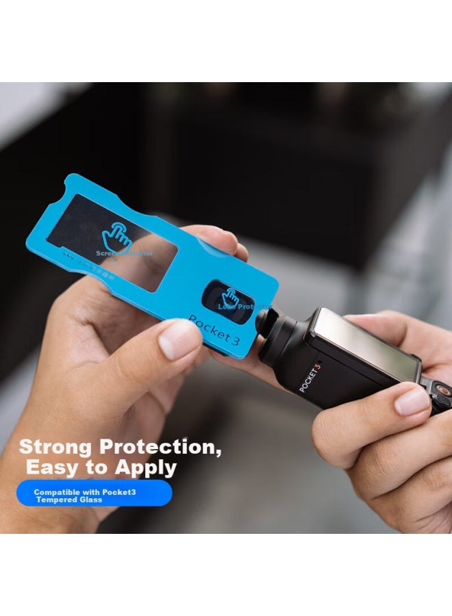 Surewo Dji Pocket 3 Lazy Film Osom Pocket 3 Tempered Glass Screen Protector High Transparency Scratch Resistant Lens Protective Film - Image 1