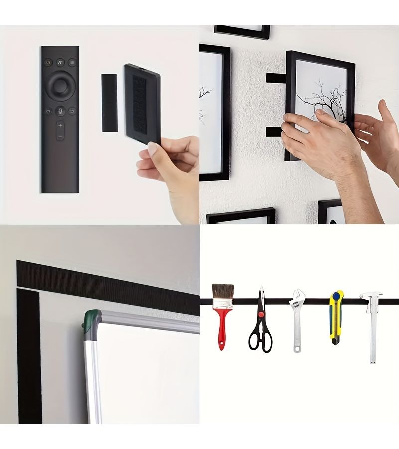White 1.57Inch Wide Self Adhesive Hook And Loop Fastening Tape Thickened Nylon Heavy Duty Double Sided Anti Slip Sofa Cushion Strip For Carpets Walls Furniture Reusable And Repositionable - Image 4